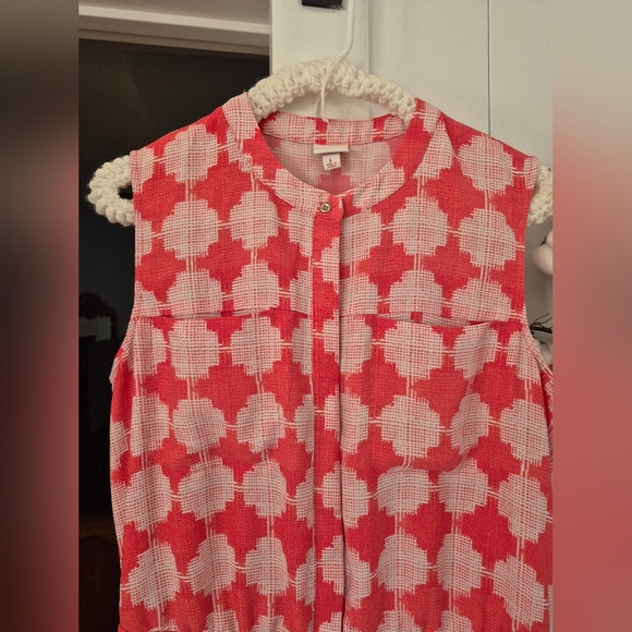 Merona Pink and White Checkered Summer Midi Dress - Picture 3 of 7